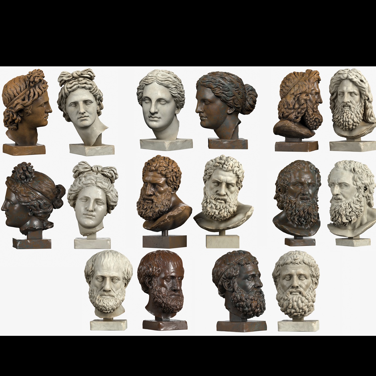 欧式经典头雕3D打印模型Classical Head