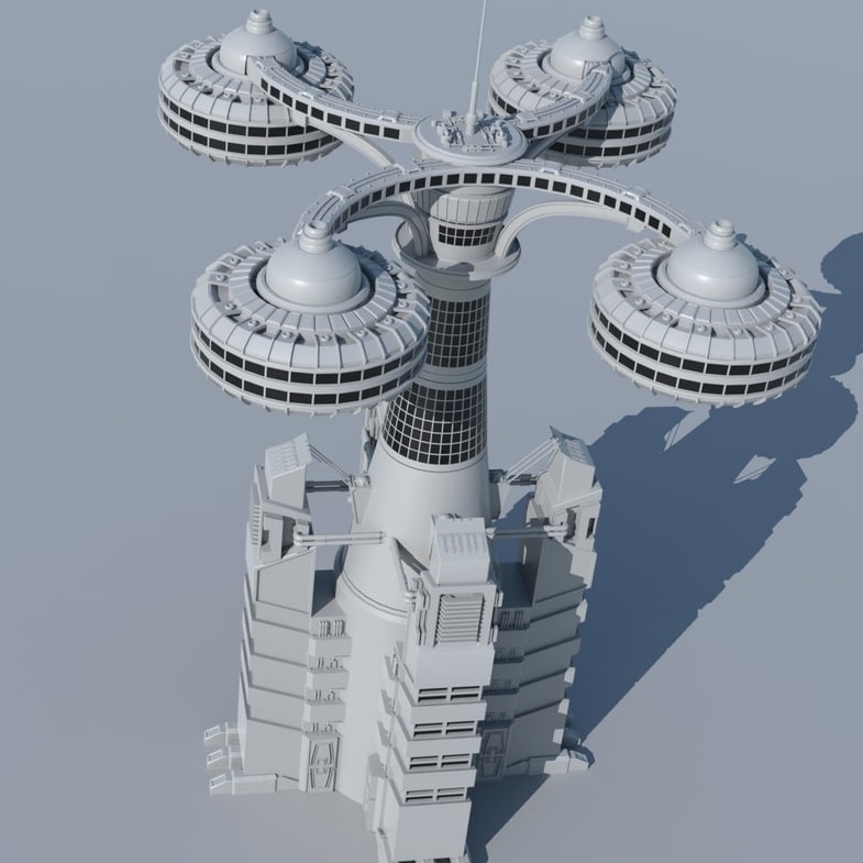 3D模型-未来建筑