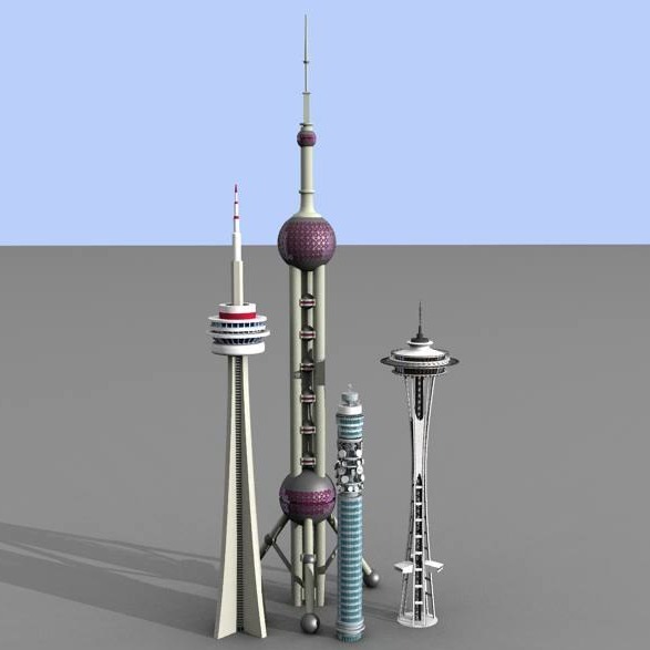 4个高塔(4 towers)