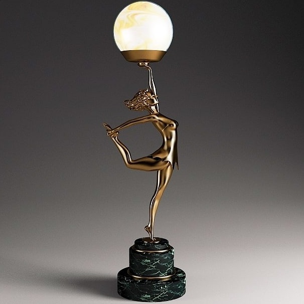 女体艺术灯(Art Deco Woman Lamp)