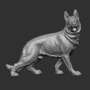 狗 德国牧羊犬3D打印模型