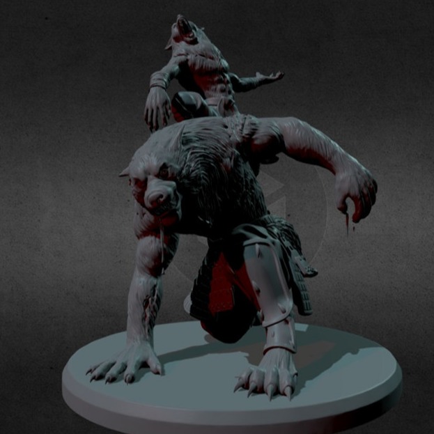 狼人战士3D手办模型