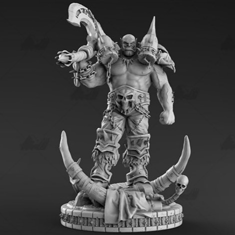 魔兽争霸加尔鲁什/地狱咆哮3D手办模型