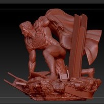 超人zbrush雕刻3d打印stl文件