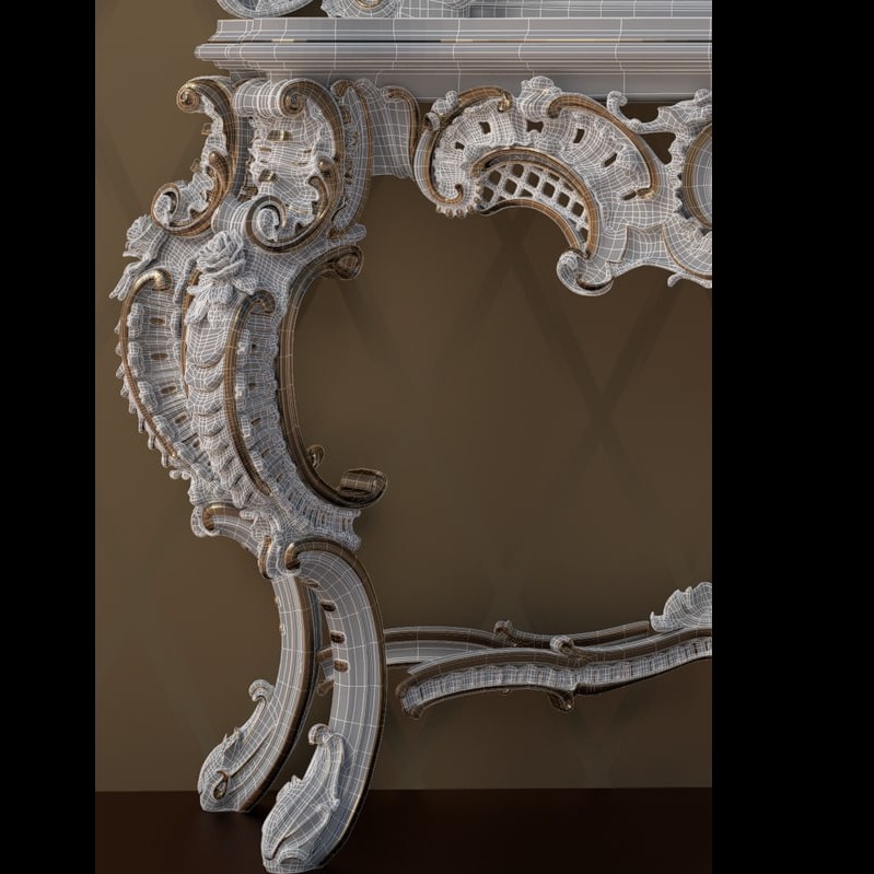 3D模型-巴洛克镜桌Baroque Mirror Table