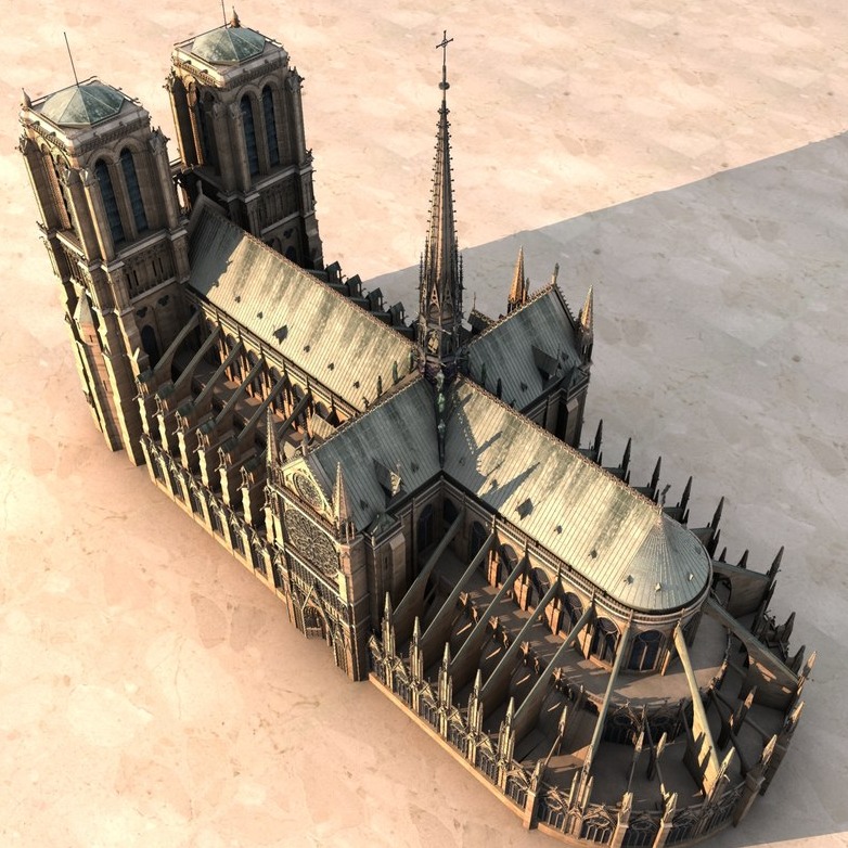 3D模型-巴黎圣母院 Notre Dame de Paris