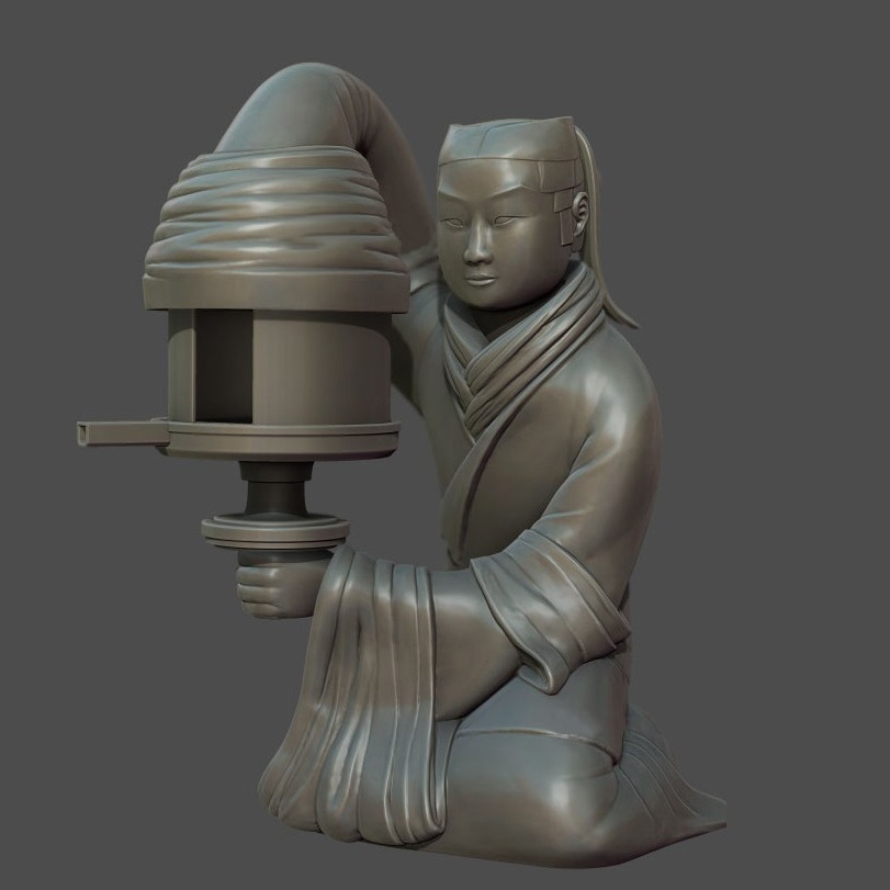 长信宫灯（西汉）高清3D打印模型