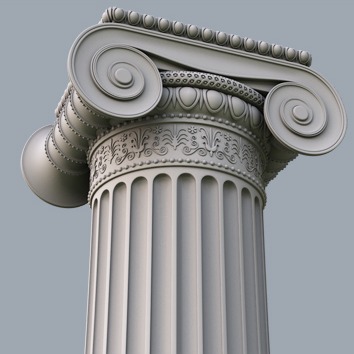 3D模型-科林斯式古希腊建筑石柱Column