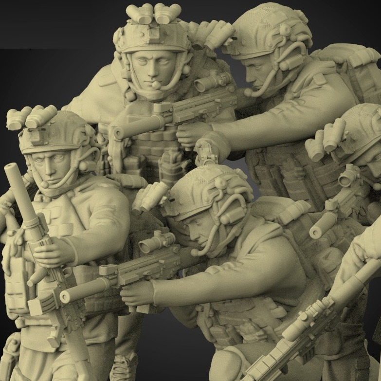 3D模型-海豹突击队打包兵人 3D模型