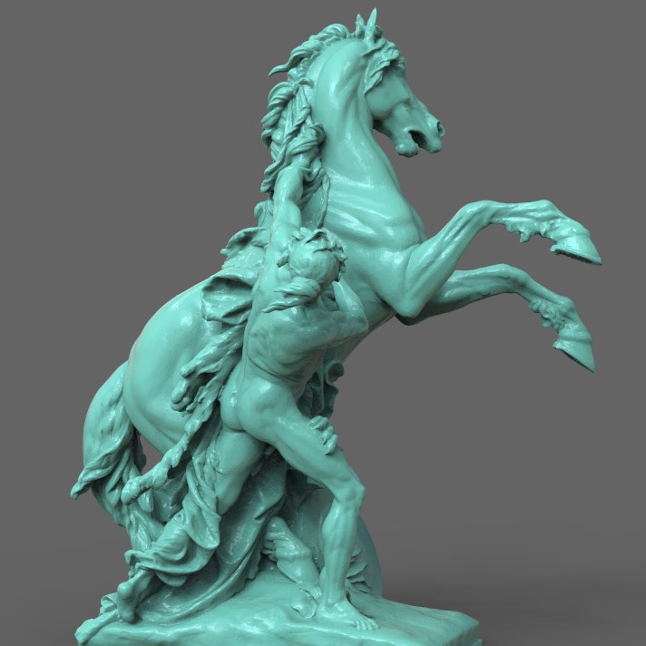 3D模型-特蕾西亚广场骑士马