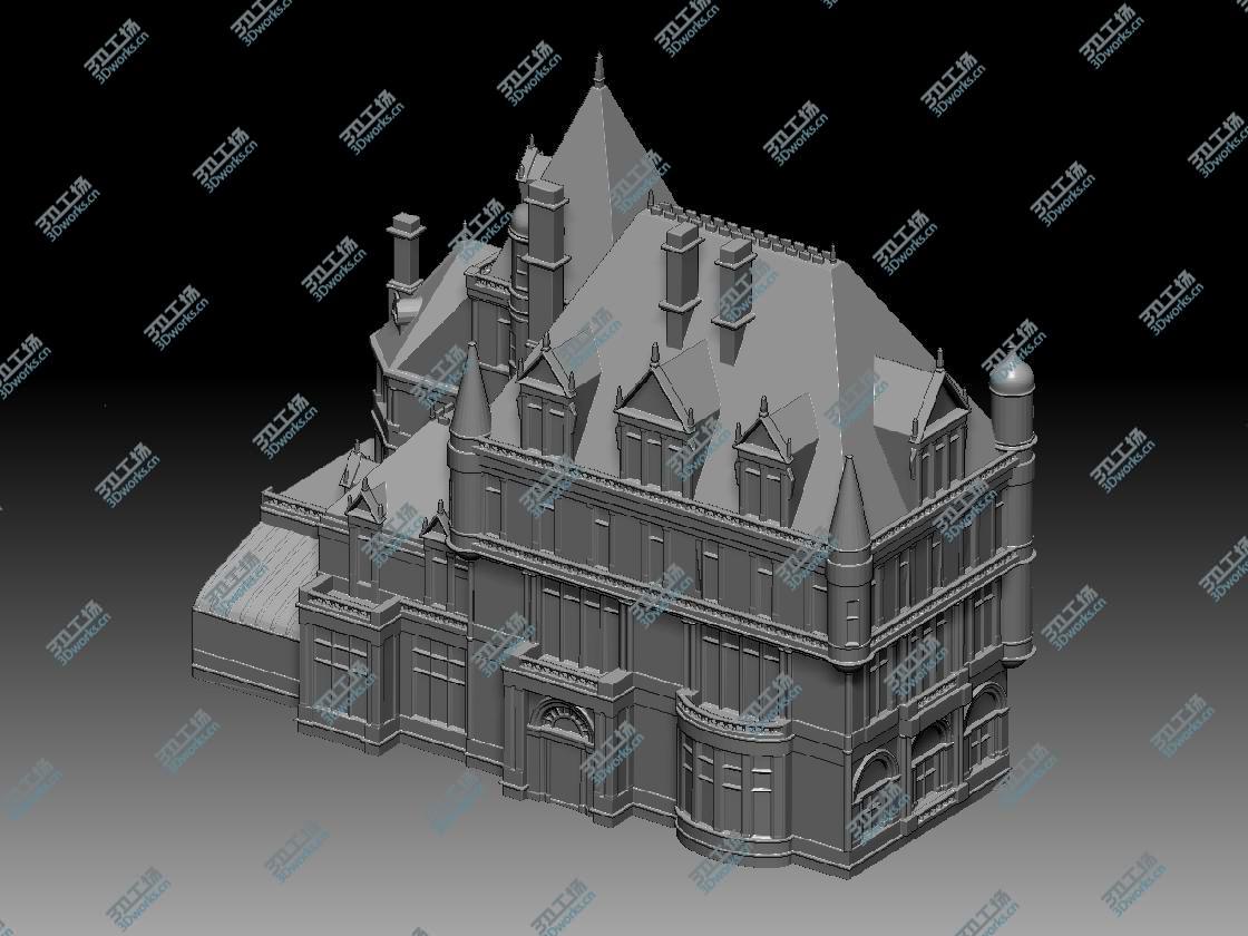 欧洲城堡建筑-3D打印模型下载-3D工场 3Dworks.cn