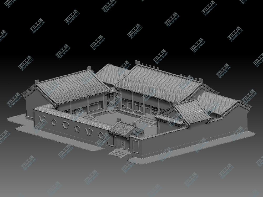 四合院-3D打印模型下载-3D工场 3Dworks.cn