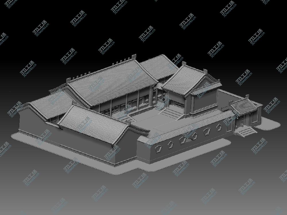 四合院-3D打印模型下载-3D工场 3Dworks.cn