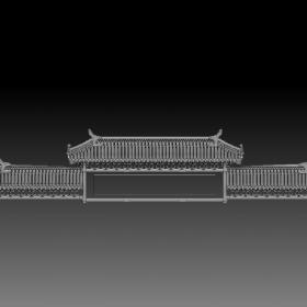 3D模型-古建门楼