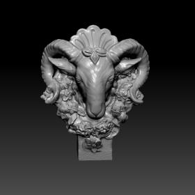 3D模型-公羊头像