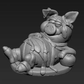 3D模型-卡通猪2