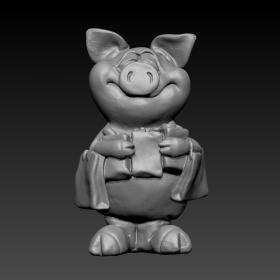 3D模型-购物逛街的小猪