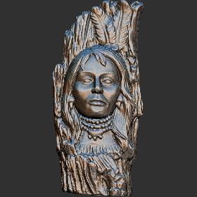 木头雕塑脸