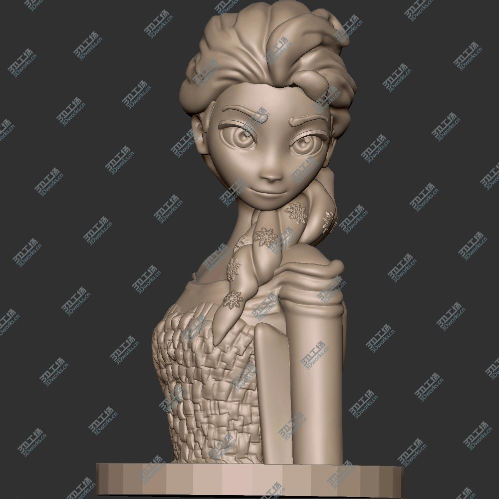 052 冰雪奇缘 艾尔莎 安娜 Elsa anna 3D打印 STL 手办 二次元 卡通 雕像-3D打印模型下载-3D工场 3Dworks.cn