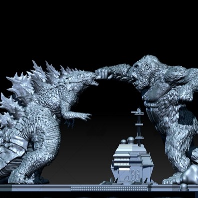 哥斯拉大战金刚 3D打印模型
