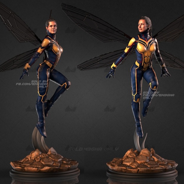 蚁人黄蜂女双体版 3D打印模型stl数据