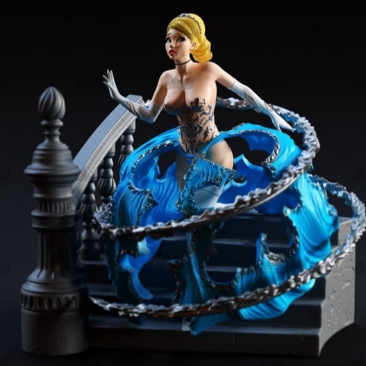 灰姑娘[格林童话附果体版]3D打印模型