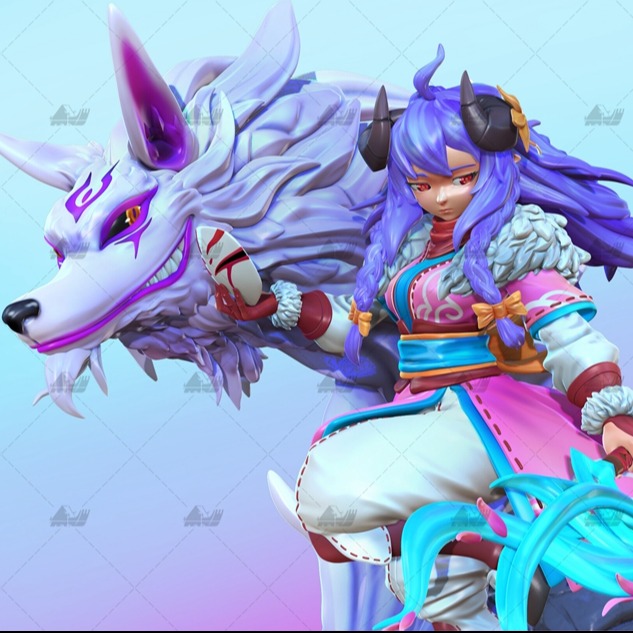 永猎双子千珏[英雄联盟]3D打印模型