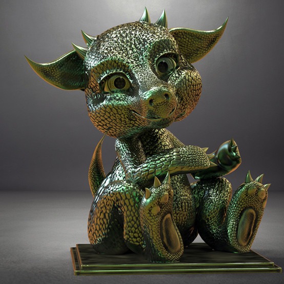 幼龙笔插摆件 3D打印模型