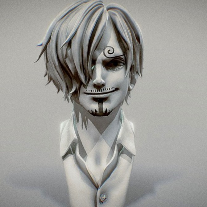 山治半身像|海贼王超精细 3D打印模型人偶影视游戏手办