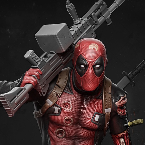 死待雕像全身版 3D打印模型数据stl人物手办