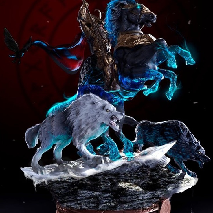 奥丁Odin众神之父 [文件]3D打印模型数据stl人物手办