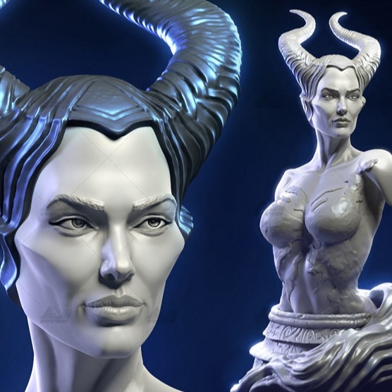 吉丽娜·朱莉沉睡魔咒[文件]3D打印模型数据stl人物手办