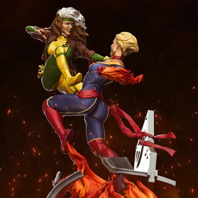 罗刹女vs惊奇队长 [文件白胚]3D打印模型数据stl人物手办