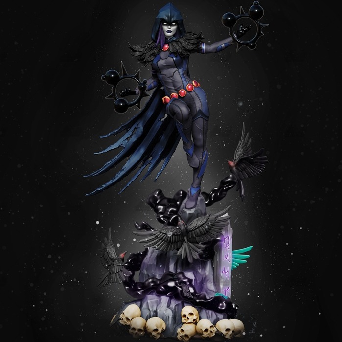 渡鴉DC漫画[文件白胚]3D打印模型数据stl人物手办