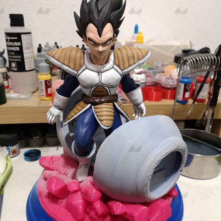 貝吉塔七龙珠[文件白胚]3D打印模型数据stl人物手办