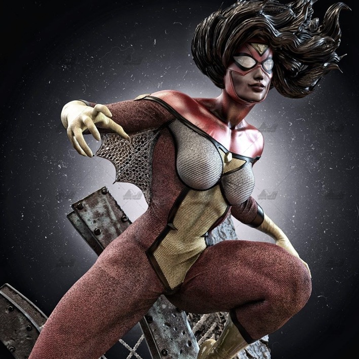 蜘蛛女（Spider-Woman）3D打印模型数据stl人物手办