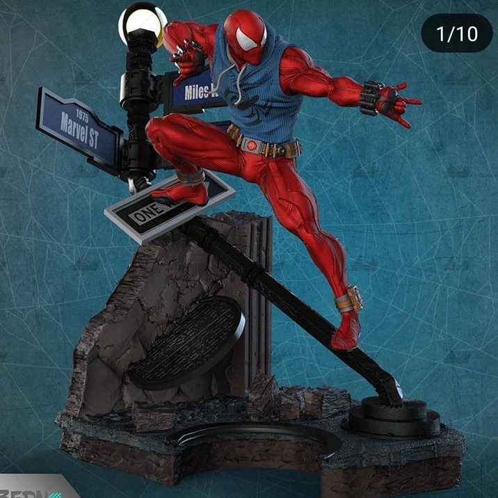 猩红蜘蛛[文件白胚]3D打印模型数据stl人物手办