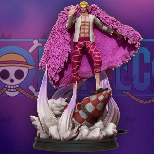 多弗朗明哥[海贼王]3D打印模型stl数据文件白胚人物手办