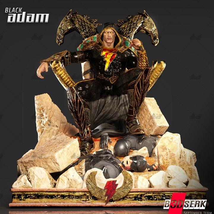 黑亚当王座3D打印模型stl数据文件白胚人物手办