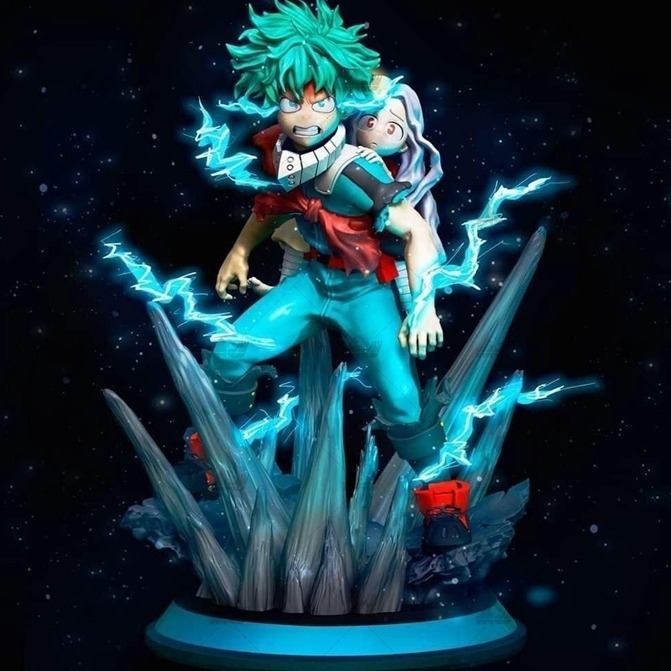 绿谷出久[我的英雄学院]3D打印模型stl数据文件白胚人物手办