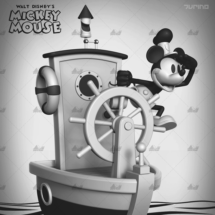 米老鼠米奇 3D打印模型stl数据文件白胚人物手办