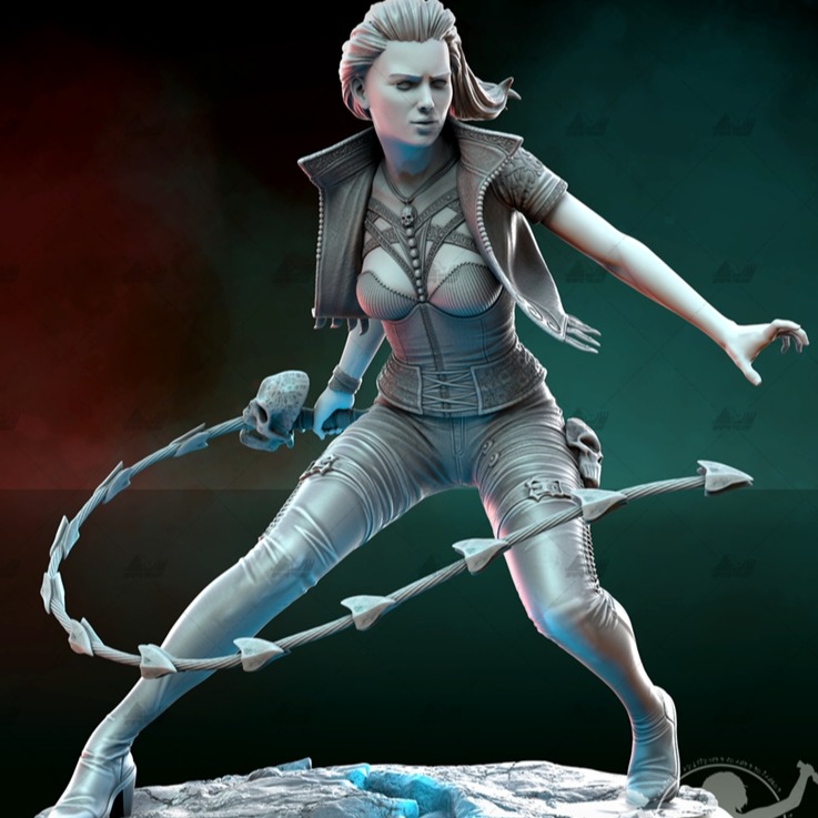 梅格达莱纳[附果体版]3D打印模型stl数据文件白胚人物手办