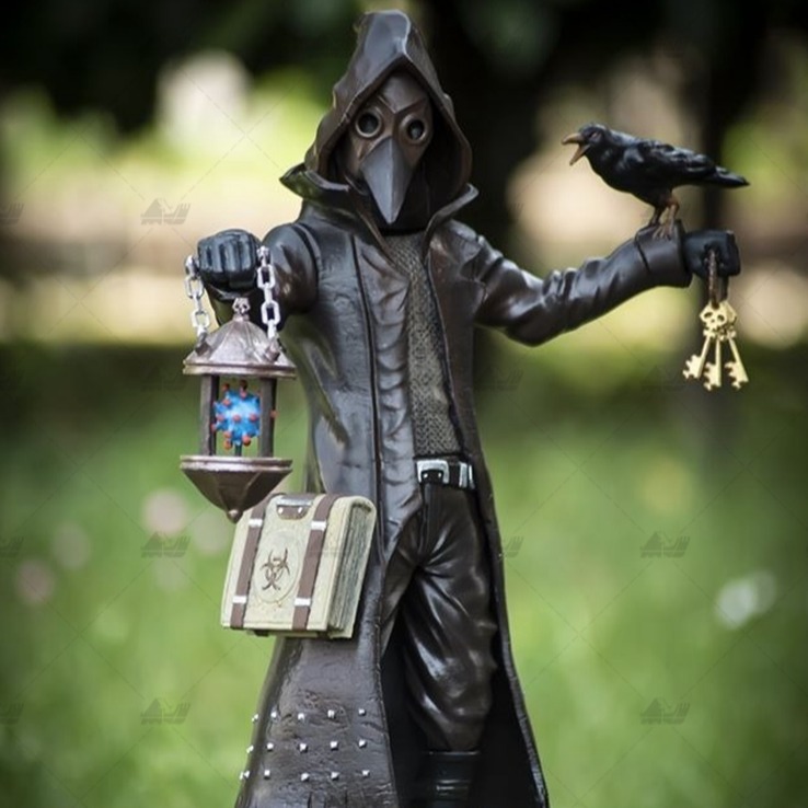 冠状病毒-19 医生[文件白胚]3D打印模型数据stl人物手办