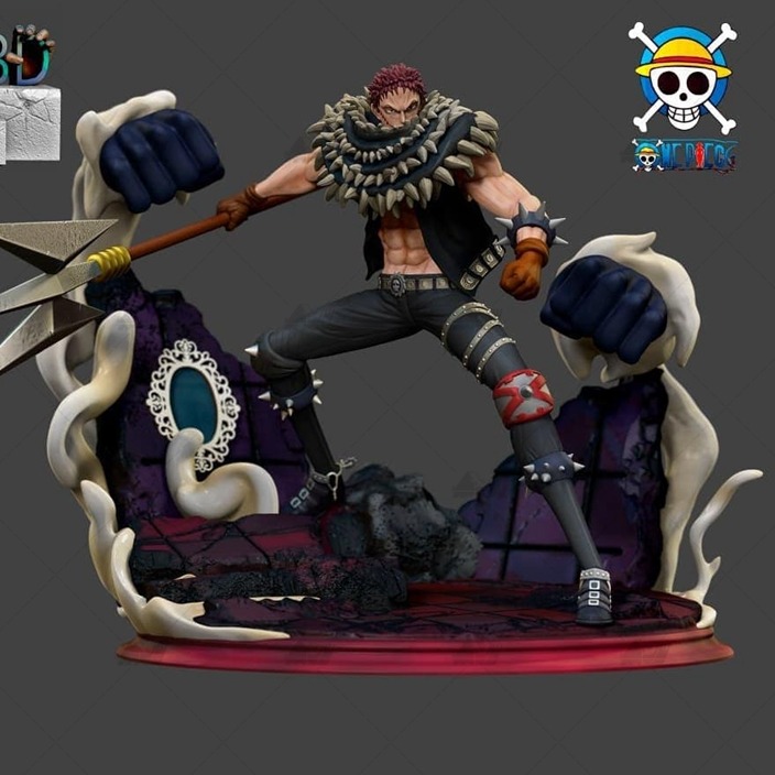 卡塔库栗 海贼王[文件白胚]3D打印模型数据stl人物手办