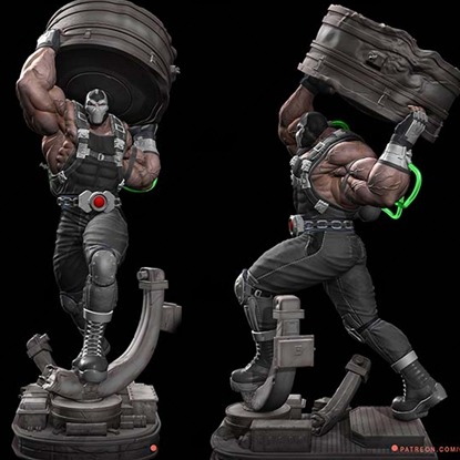 贝恩Bane[DC]3D打印模型stl数据文件白胚人物手办