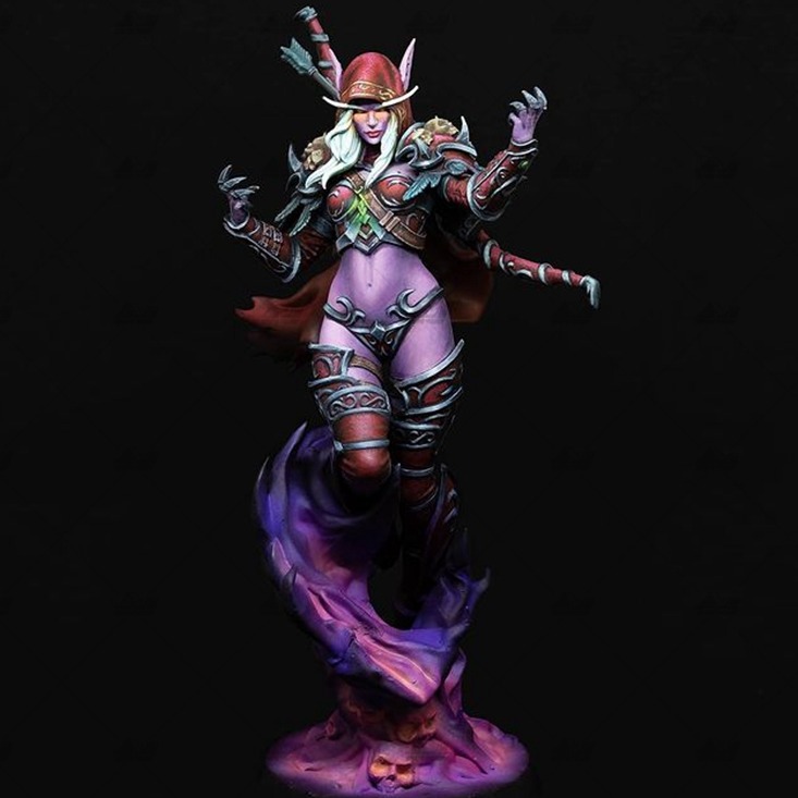 希尔瓦娜斯[魔兽世界]3D打印模型stl数据文件白胚人物手办
