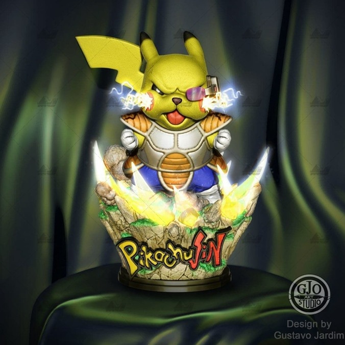 贝吉塔版比卡丘3D打印模型stl人物手办