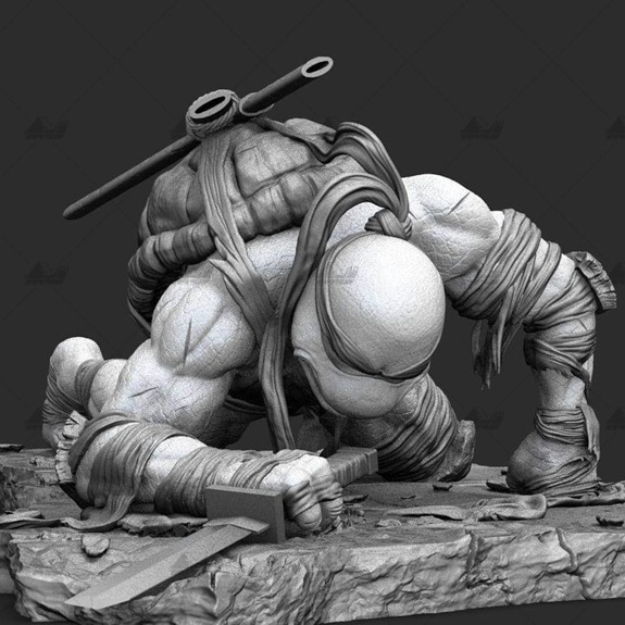 利奥纳多[忍者神龟]3D打印模型stl人物手办