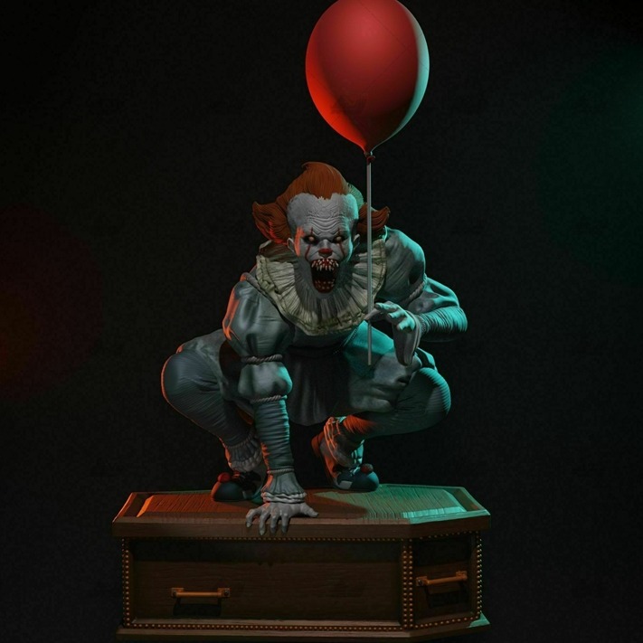 小丑回魂 3D打印模型stl人物手办
