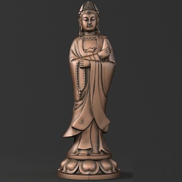 抱瓶观音3D打印模型